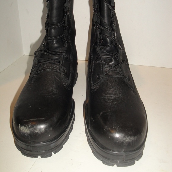 BATES BLACK LEATHER COMBAT BOOTS, MENS SHOE SIZE 9 M - Picture 1 of 9